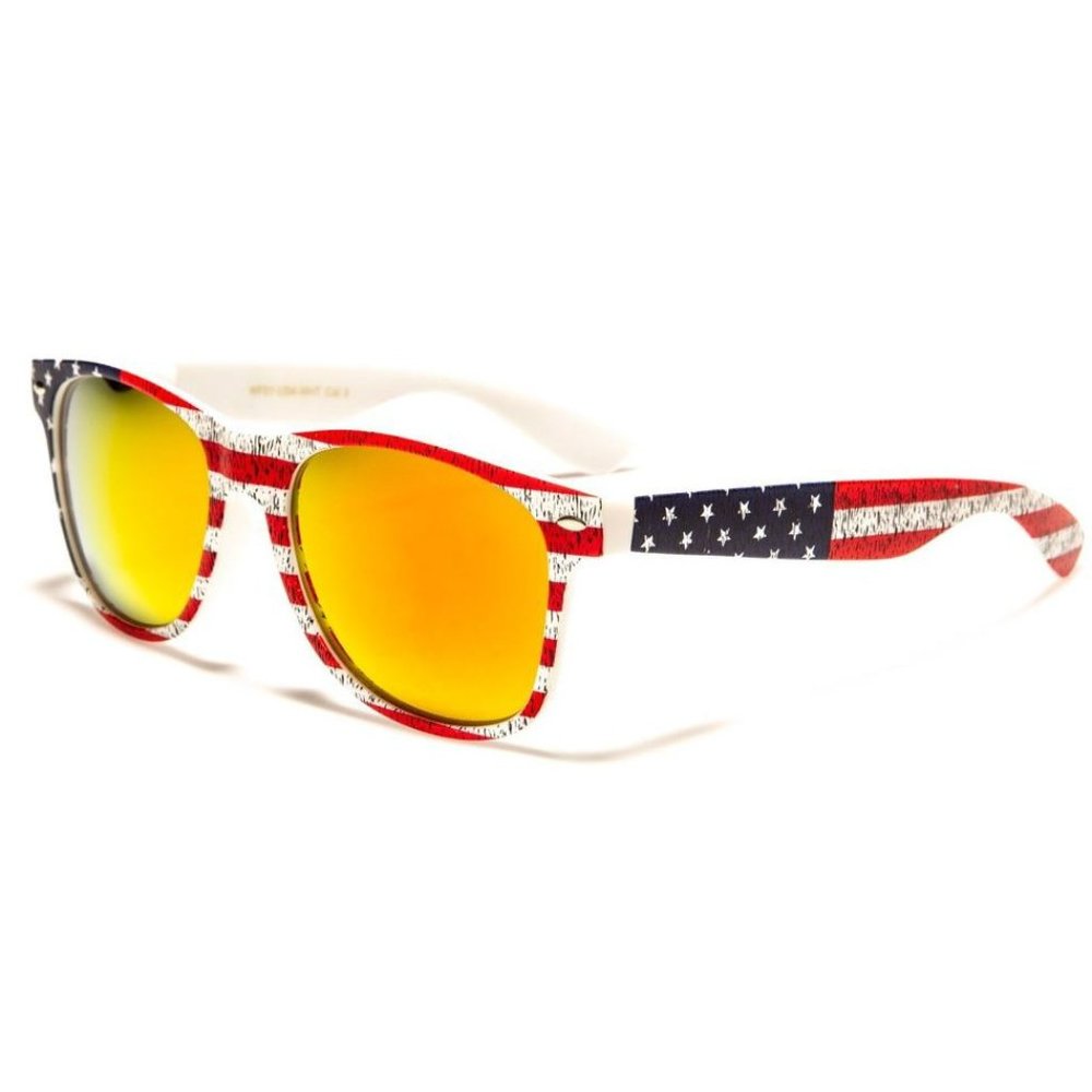 USA American Flag Stars & Stripes Patriotic Square Sunglasses Classic Re…